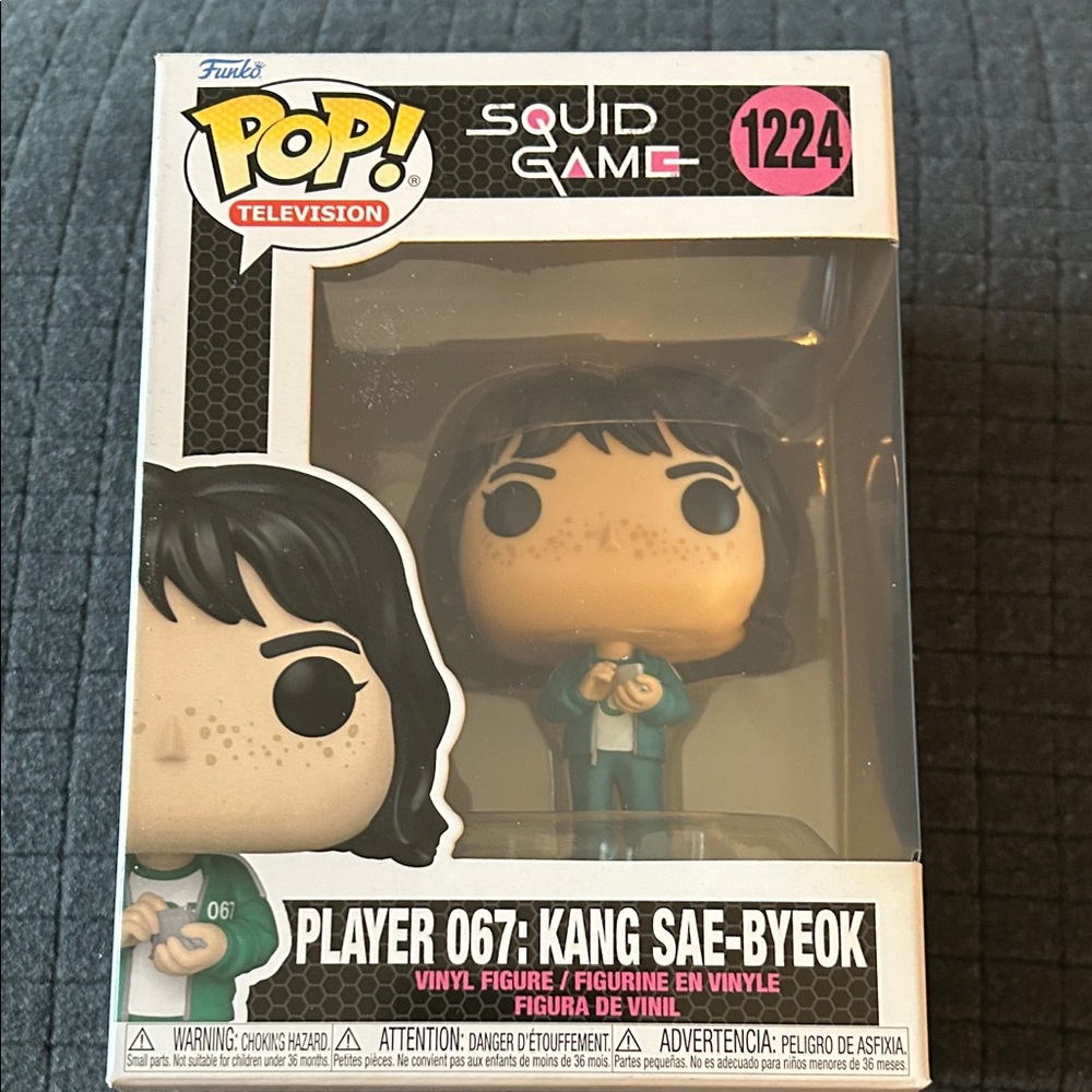 Funko Pop! Squid Game Player 067 in Teal and Black